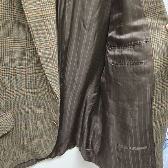 Vintage Jaeger Blazer Mens sz 54L Sports Coat 100% Cashmere Houndstooth Jacket - Picture 5 of 10